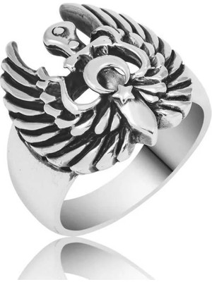 Inure Jewelry Gümüş Kartal Kanadı Erkek Yüzük