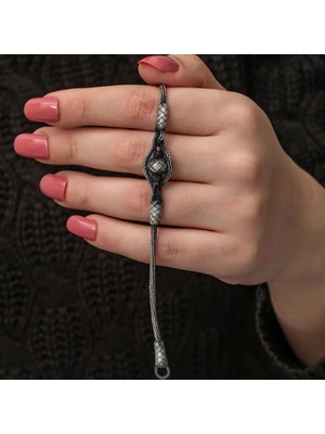 Inure Jewelry Gümüş Kazaziye Örgü Bileklik