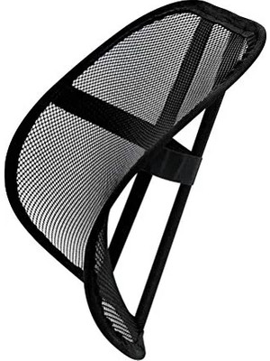 Alfa Aksesuar 03 Ortopedik Terletmeyen File Bel Desteği Sırt Minderi Siyah