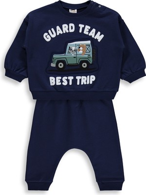 Civil Baby Araba Baskılı 6-18 Ay Takım - Lacivert