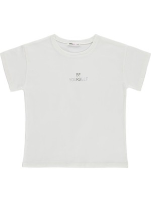 Civil Girls 6-9 Yaş Tişört - Ekru