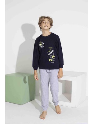 Rapapa Erkek Çocuk Uzun Kollu Pijama Takımı Rahat Kalıp 7419KA