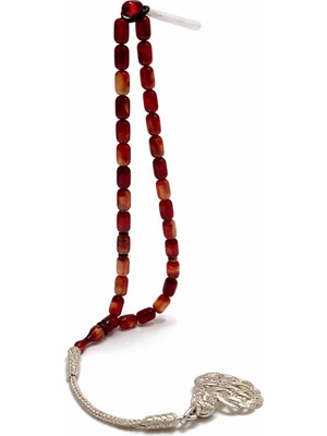 Benko - Usta Işi Sıkma Kehribar Tesbih,tam Boyu 30MM, Çapı 5,5mm ve Tane Uzunluğu 9mm