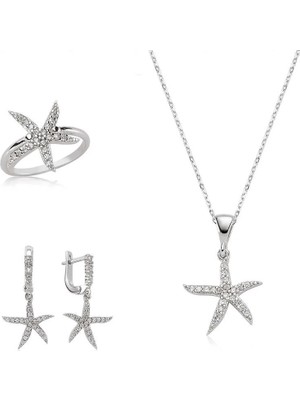 Inure Jewelry Gümüş Deniz Yıldızı Bayan Set