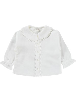 Civil Baby Kol Büzgülü 6-18 Ay Gömlek - Beyaz