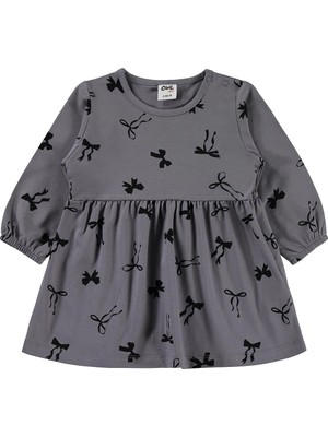 Civil Baby Karışık Fiyonk Empirme 6-18 Ay Jile ve Elbise - Gri