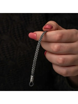 Inure Jewelry Gümüş Kazaziye Örgü Bileklik