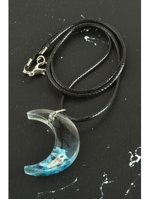 Zero Land Gld-Spt- Deniz Kızı Hilal Epoksi Kolye-Mi