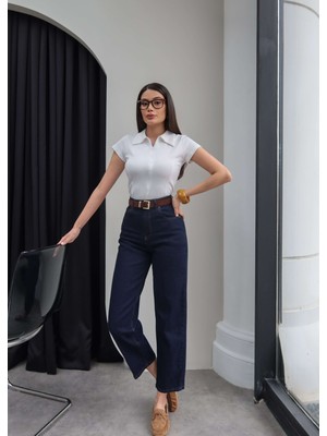 Esra Helvacı Boyfriend Süet Kemerli Jean