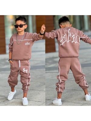 Bambam Erkek Çocuk 3 Iplik Şardonlu Alt Üst Eşofman TAKIMI-431131-KAHVE