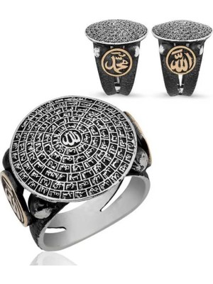 Inure Jewelry Gümüş Esma-Ül Hüsna Erkek Yüzük