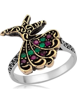 Inure Jewelry Gümüş Otantik Semazen Bayan Yüzük