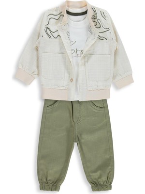 Concept Hırkalı 3 Lü 6-18 Ay Takım - Yeşil 6-9 Ay