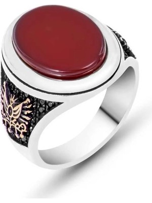 Inure Jewelry Gümüş Osmanlı Devlet Armalı Erkek Yüzük