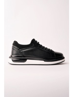 Muggo Reid Hakiki Deri Erkek Kalın Taban Bağcıklı Günlük Casual Sneaker