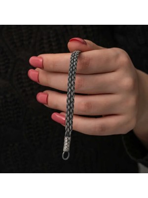 Inure Jewelry Gümüş Kazaziye Örgü Bileklik