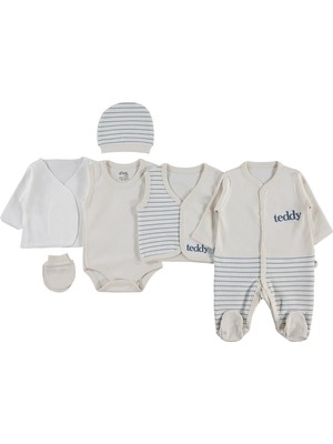 Civil Baby Teddy 6'lı 0-24 Ay Zıbın Takımları - Mavi