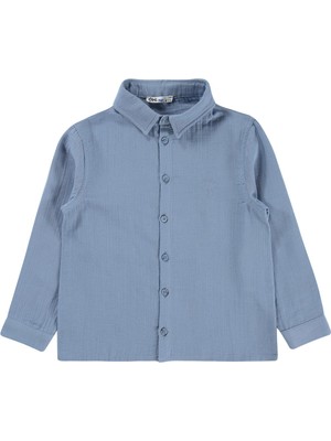 Civil Boys Uzun Kol Basic 6-9 Yaş Gömlek - Mavi 9-10 Yaş