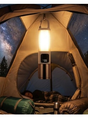 MiraLive LED Kamp Lambası USB Şarjlı 500 Lümen Parlaklık Güç Göstergeli Taşınabilir Fener