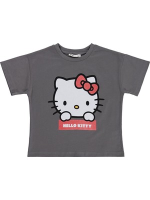 Hello Kitty 6-9 Yaş Tişört - Gri