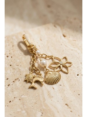 Katia & Bony Taşlı Çiçekli Bikini Charm Gold