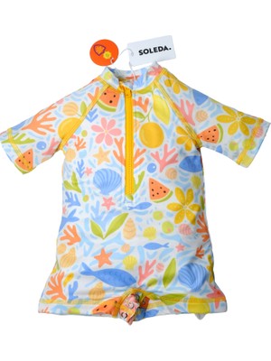 Soleda Uv Korumalı Upf 50+ Bebek Çocuk Tulum Mayo Underwater Salad
