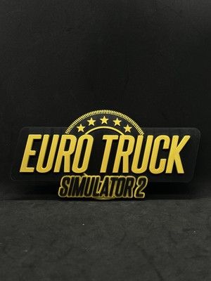 Goka 3D Craft Euro Truck Simulator 2 (Ets2) Temalı Duvar Dekoru - Oyuncu Odası Tablosu - 22 x 10,5 x 1,5 cm