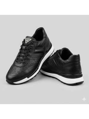 Kindep Voyager M586 Içi Dışı Hakiki Deri Bağcıklı Günlük Rahat Erkek Ayakkabı Siyah