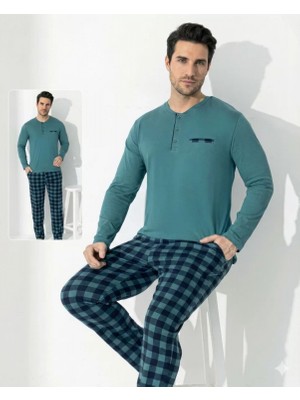 MiraLive Boyraz 0689 Erkek Uzun Kol Penye Pijama Takımı