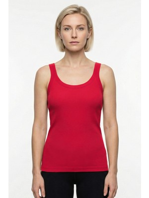 Cottonland Kadın Clarısa Esnek Pamuk Ribana Fit Kesim Ince Atlet