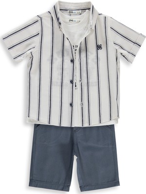 Civil Boys Erkek Çocuk Şortlu 3'lü 2-5 Yaş Takım - Mavi 3-4 Yaş