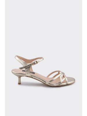 Derinet Bilekten Bantlı Taşlı Abiye Ayakkabı