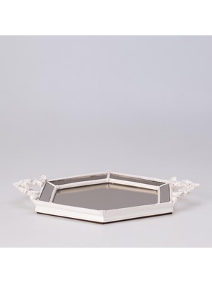 Selim Altıgen Aynalı Tepsi Inci