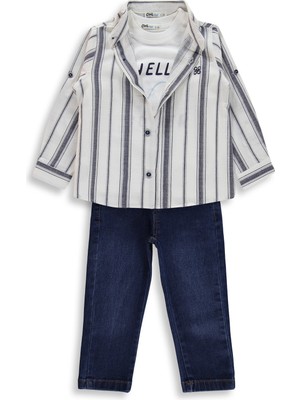 Civil Boys Kot Pantolonlu 3'lü 2-5 Yaş Takım - Lacivert