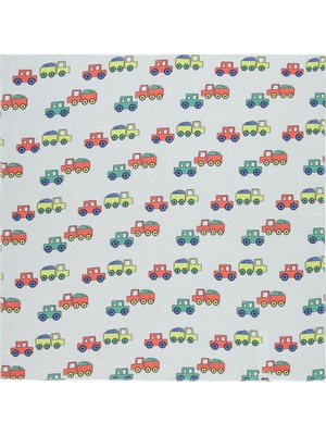 Civil Baby Taşıtlar Baskılı Müslin 75*75 Battaniye - Ekru