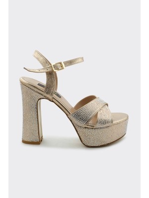 Derinet Iris Platform Topuklu Abiye Ayakkabı
