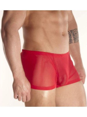 Hafif Giyim Erkek Kırmızı Fantezi Seksi Transparan Boxer HF080888