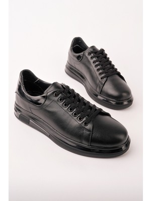 Muggo Hudson Hakiki Deri Erkek Kalın Taban Bağcıklı Günlük Casual Sneaker