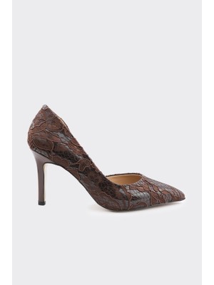 Derinet Dantel Işlemeli Kadın Stiletto