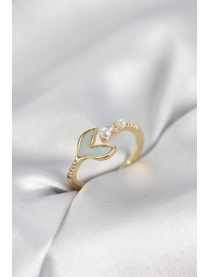 Uravas Store Gold Renk Balık Kuyruğu Model Kadın Yüzük