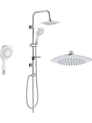 Uravas Store 5+1 Fonksiyonlu Duş Robotu Tepe Duş Seti Duş Başlığı Sistemi Seti Yağmurlama Duş Robotu