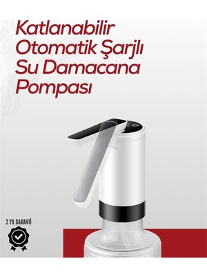 Uravas Store Akıllı Şarjlı Damacana Pompası Tek Tuşla Su Dolum