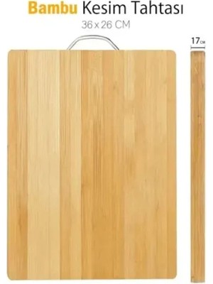 Uravas Store Metal Saplı Bambu Kesim Panosu