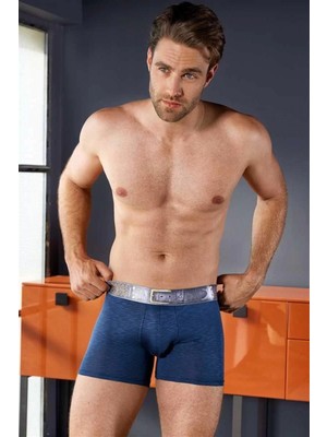 MiraLive Erkek Viskon Kemer Baskılı Boxer