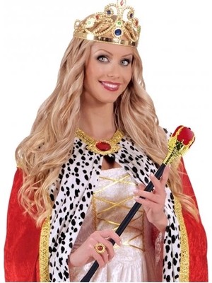 Uravas Store Altın Prenses Tacı Kırmızı Asası