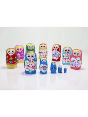 Uravas Store 5'li Ahşap Matruşka