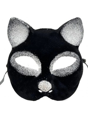 Uravas Store Siyah Gümüş Simli Maskesi