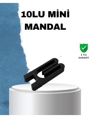 Uravas Store Tekrar Kullanılabilir Poşet Mandalı Siyah 10 Adet