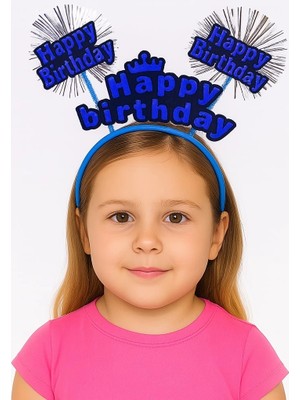 Uravas Store Renk Işıltılı Yazılı Doğum Günü Parti Tacı