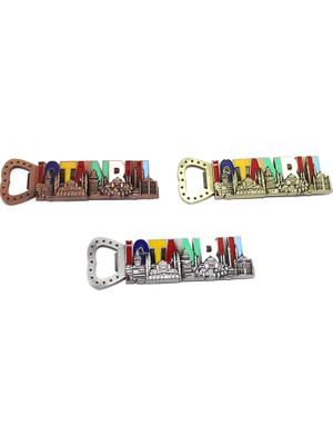 Cngzhn Istanbul Yazısı Metal Magnet ve Açacak